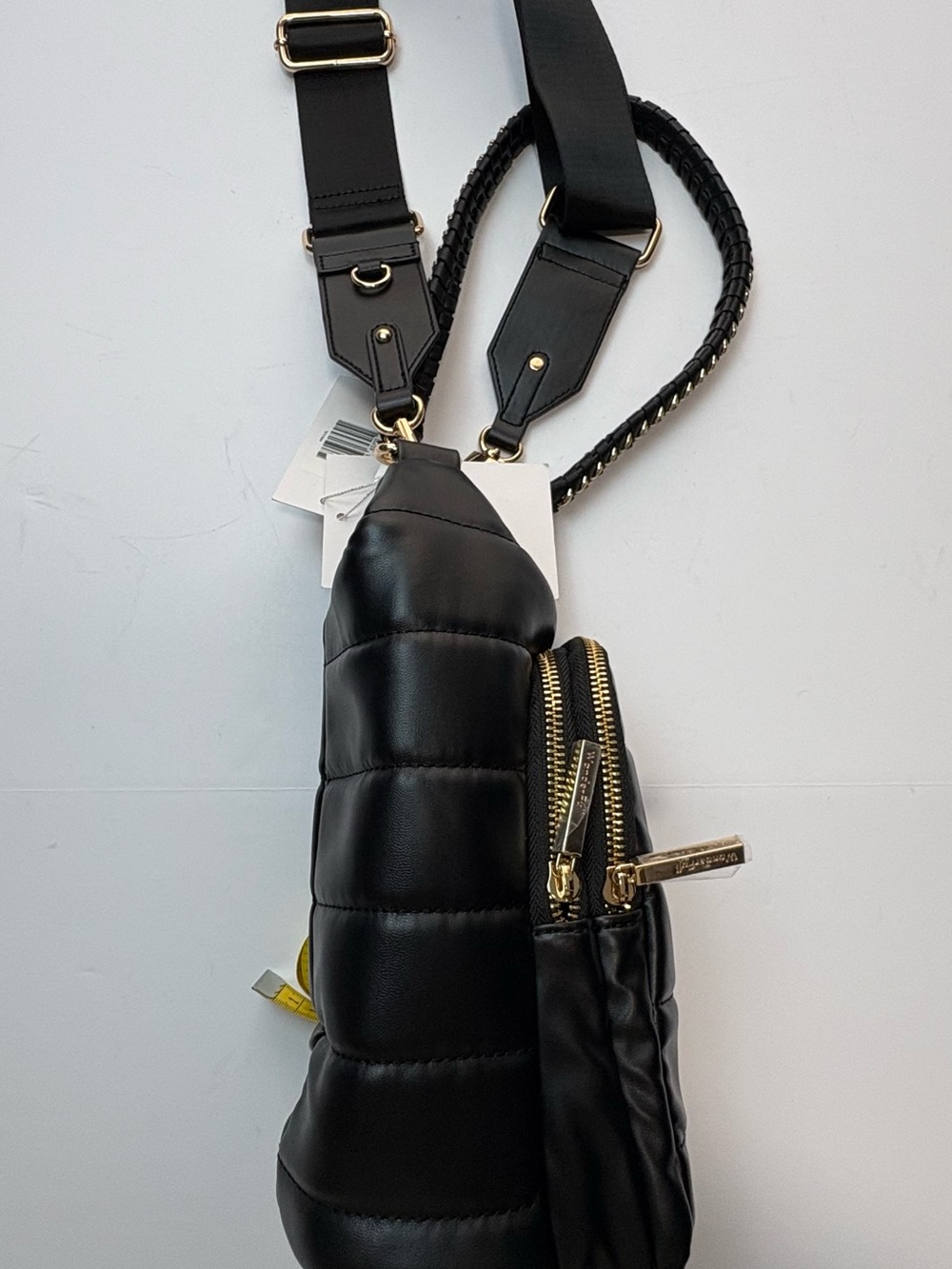 Wander Black Quilted PU Belt Bag with Gold Hardware - Picture 4 of 14